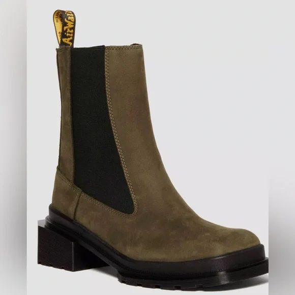 Dr. Martens Olive Ankle Boots - Picture 1 of 5